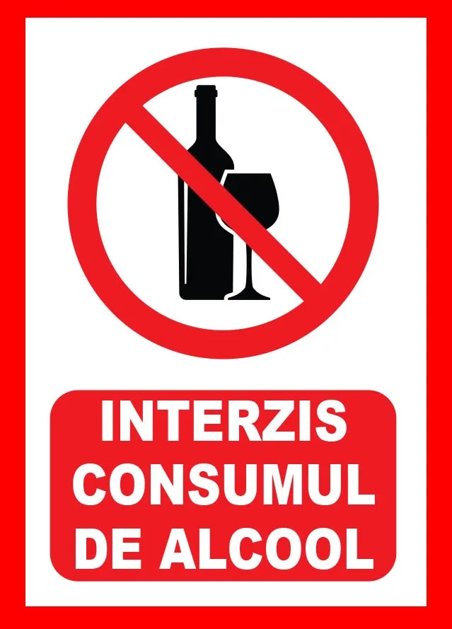 Placuta de interzicere consumul de alcool