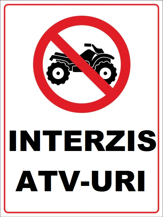 Placuta interzis atv-uri