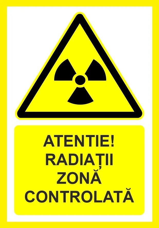 Placuta atentie radiatii zona controlata