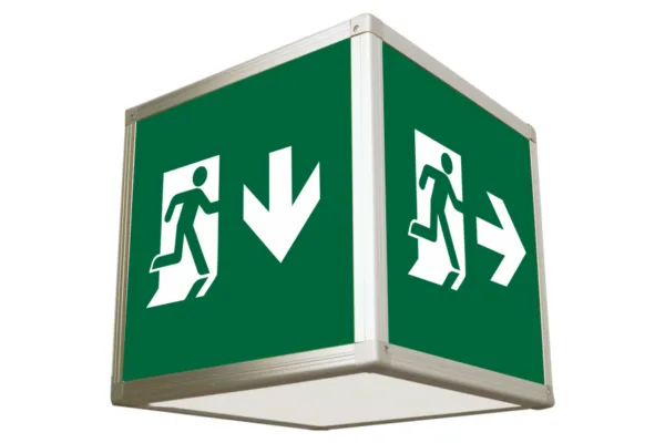 Cub Emergency Fire Exit cu LED - Loc de adunare în caz de urgență