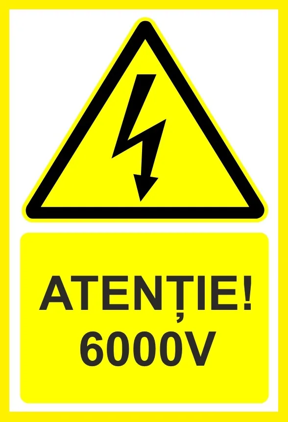 Placuta atentie 6000v