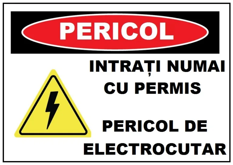 Placuta cu pericol tablou electric general