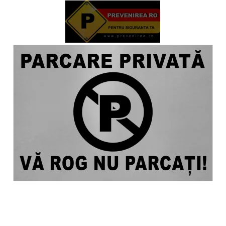 Plăcuțe din aluminiu - Proprietate privată - Parcare interzisă - semnalizare clară și rezistentă pentru exterior și interior