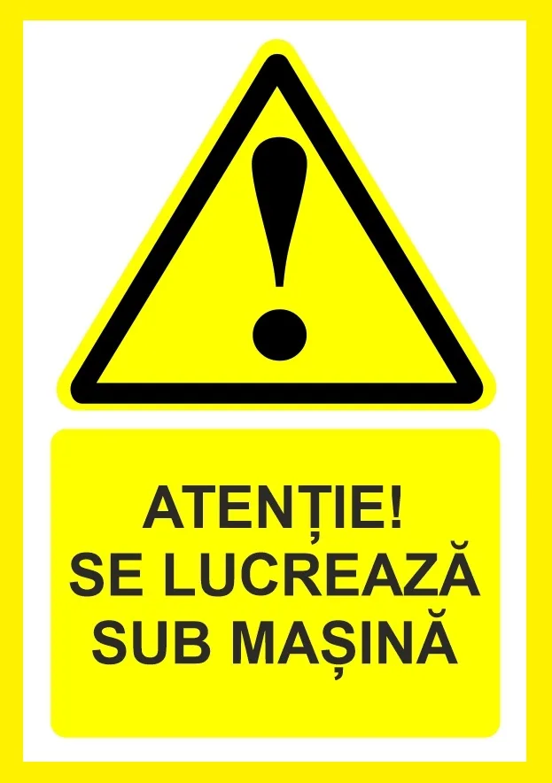 Placuta atentie se lucreaza sub masina