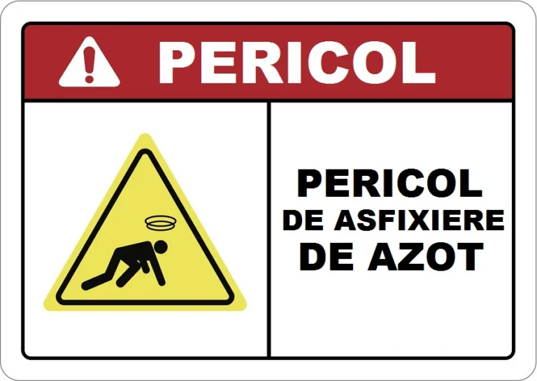 Placuta pericol de asfixiere de azot