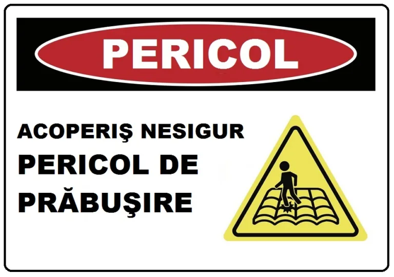 Placuta acoperis nesigur pericol de prabusire