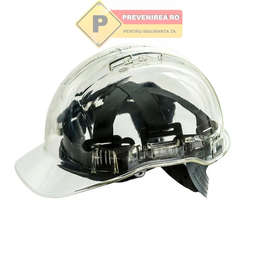 Casca de protecție ventilată albă - vizibilitate superioară, confort premium și protecție avansată
