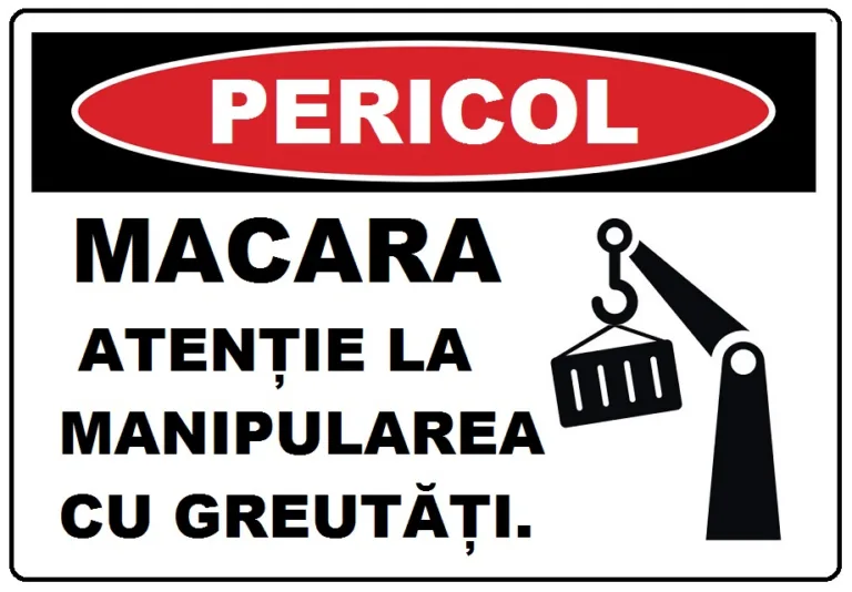 Placuta macara atentie la manipularea cu greutati