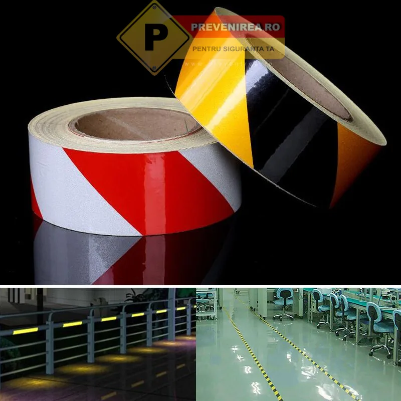 Bandă reflectorizantă albă profesională pentru medii comerciale și industriale