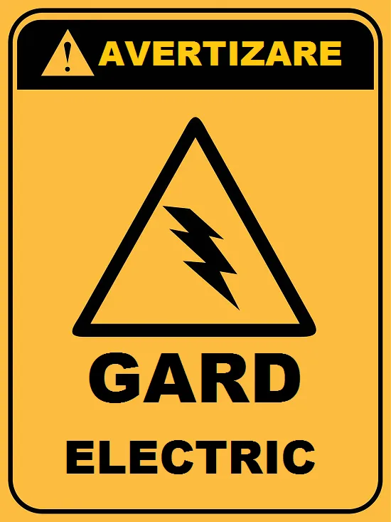 Placuta de avertizare gard electric