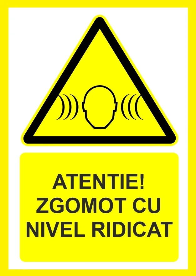 Placuta atentie zgomot cu nivel ridicat