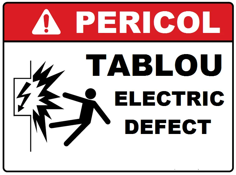 Placuta pentru tablou electric defect