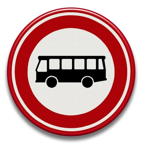 Placuta reflectorizanta Accesul interzis autobuzelor