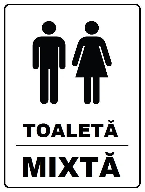 Placuta pentru toaleta mixta