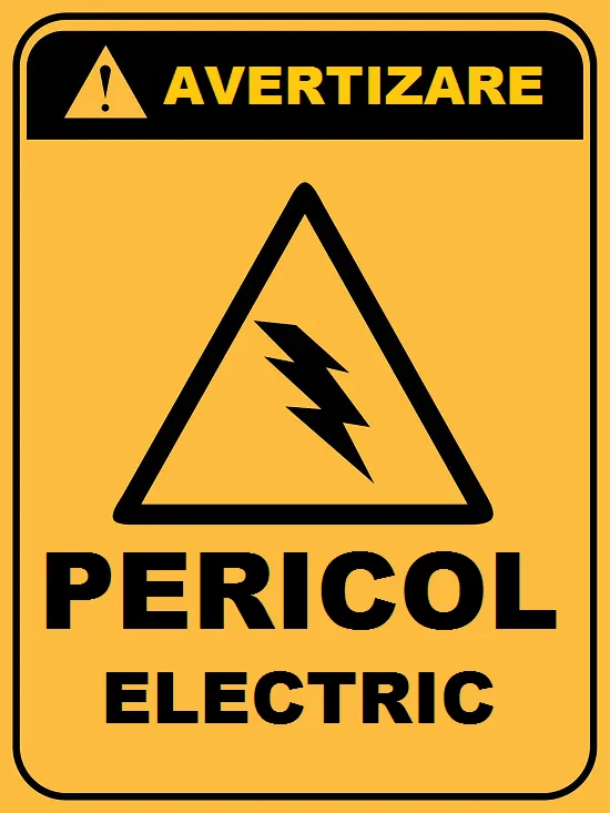 Placuta de avertizare pericol electric