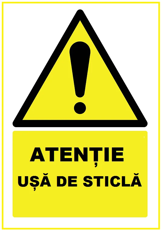 Placuta pentru usa de sticla