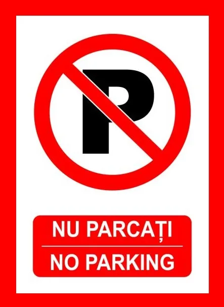Placuta nu parcati no parking