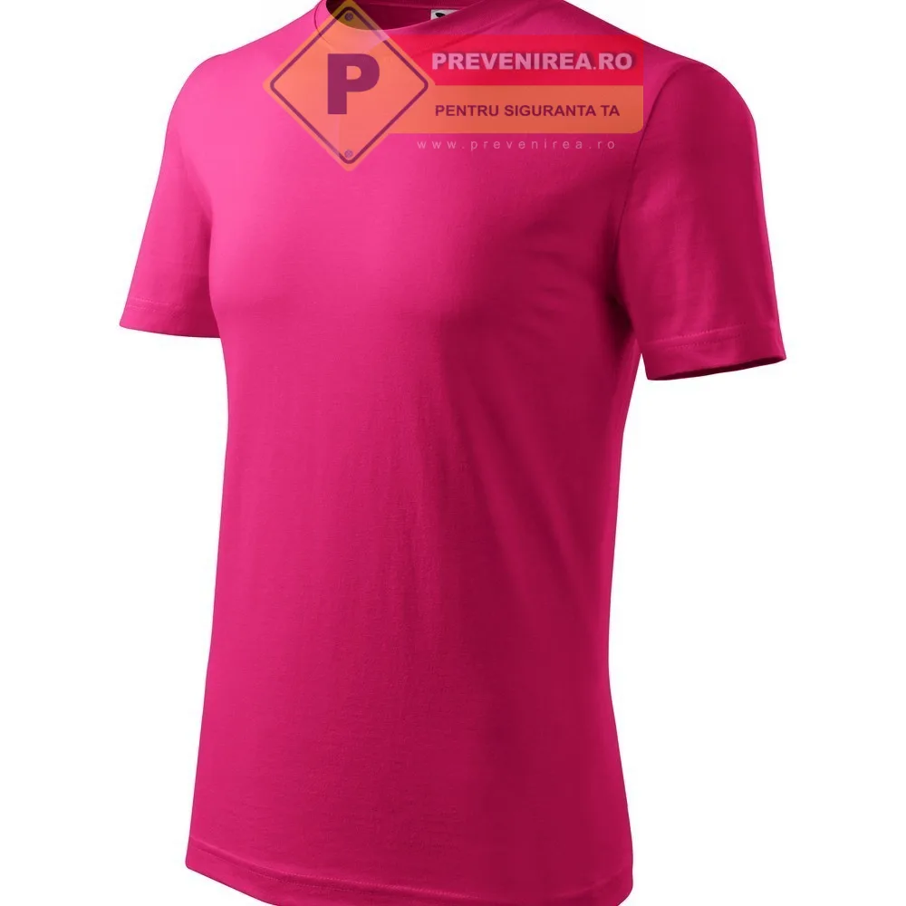 Tricou roz clasic de barbat