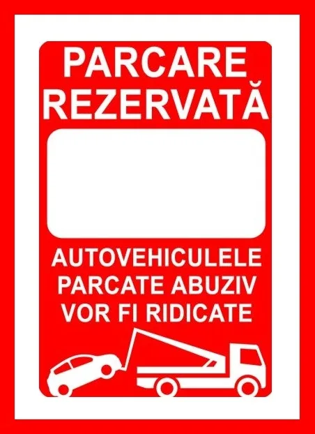 Placute pentru parcare rezervata personalizata