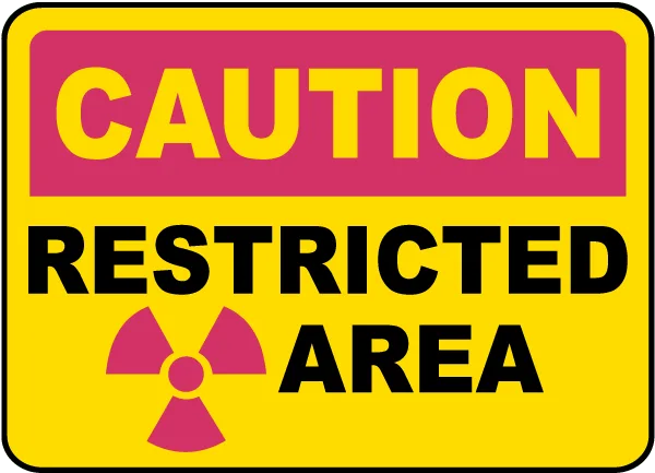 Semn Atenție Zonă Restricționată - Siguranță și Acces Controlat