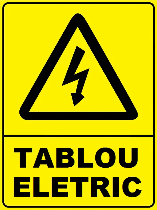 Placuta de avertizare pentru tablou electric