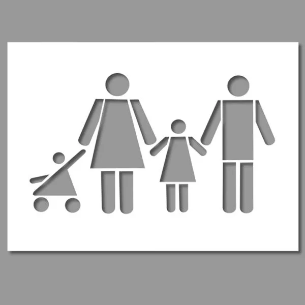 Șabloane pentru trasarea locurilor de parcare Mamă și Copil - Semnalizare profesională