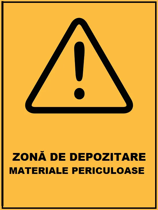 Placuta pentru materiale periculoase
