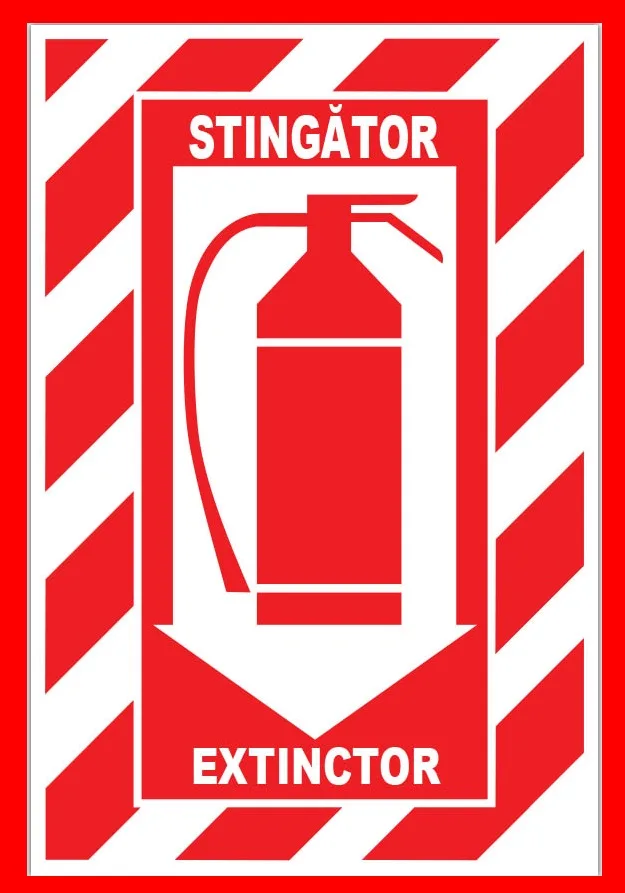 Placuta pentru stingator extinctor