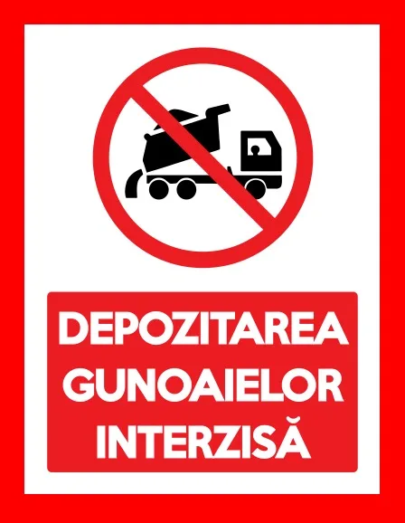 Placuta depozitarea gunoaielor interzisa pentru terenuri private