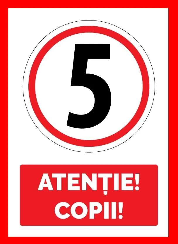 Placuta pentru 5 km la ora atentie copii