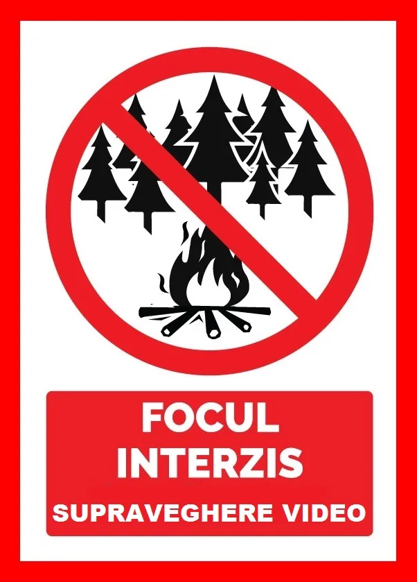 Placuta focul interzis supraveghere video