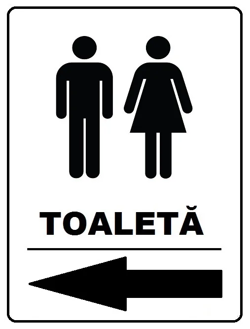 Placuta wc pentru toaleta cu sageata spre stanga
