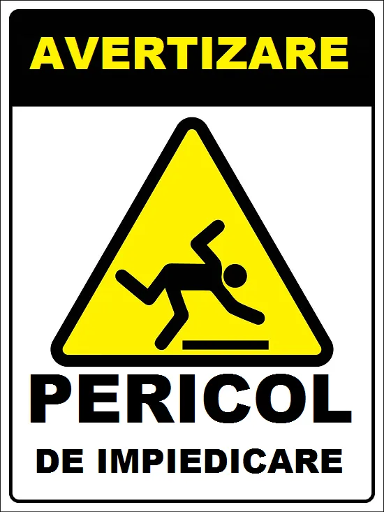 Placuta pentru pericol de impiedicare