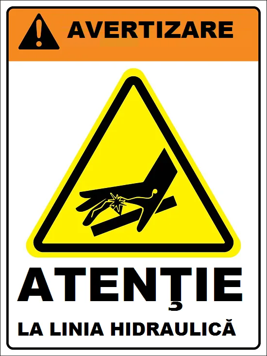 Placuta atentie la linia hidraulica