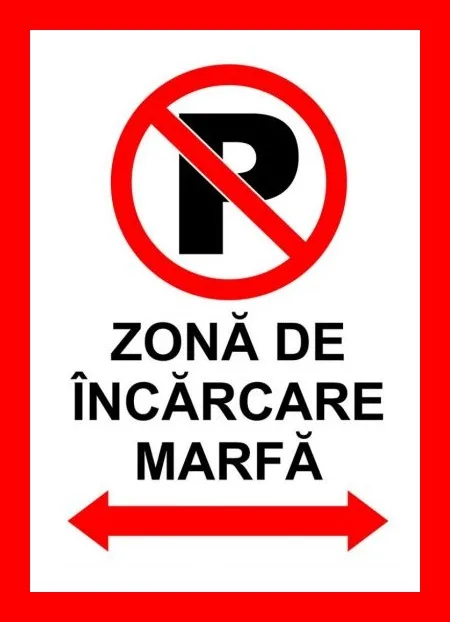 Placuta pentru zona de incarcare marfa