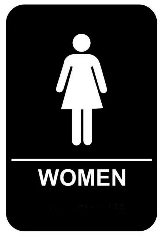 Toilets women sign