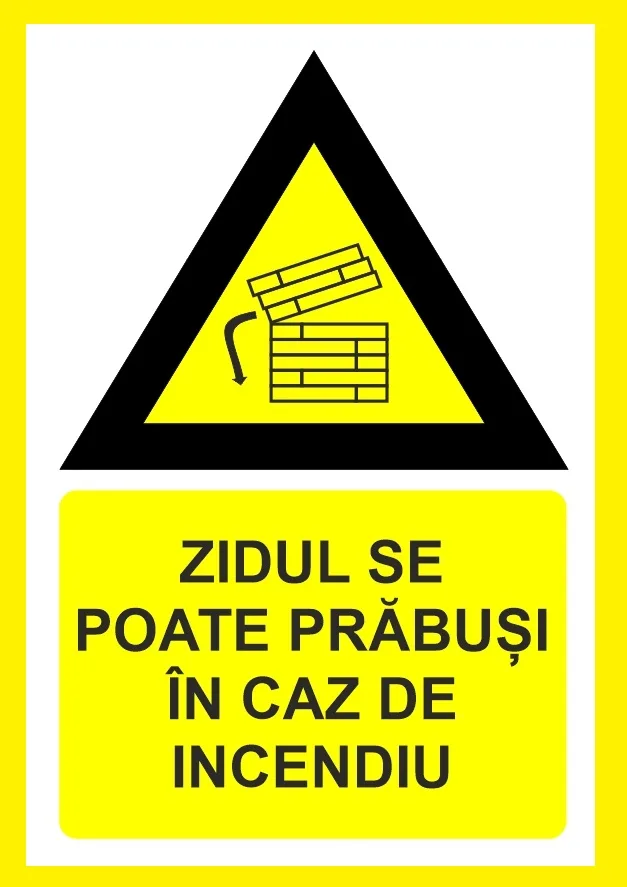 Placuta zidul se poate prabusi in caz de incendiu