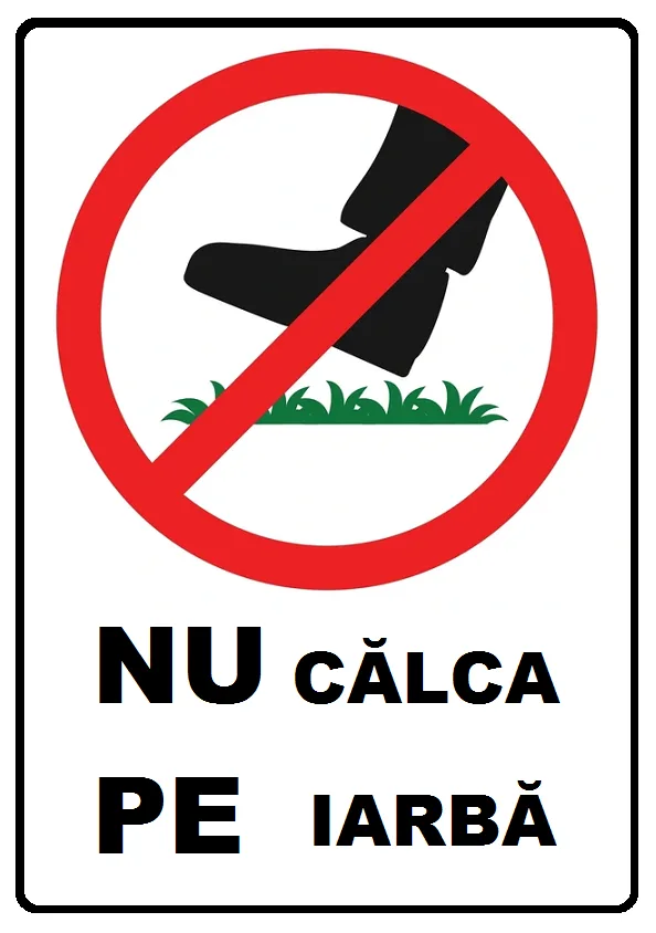 Placuta nu calca pe iarba