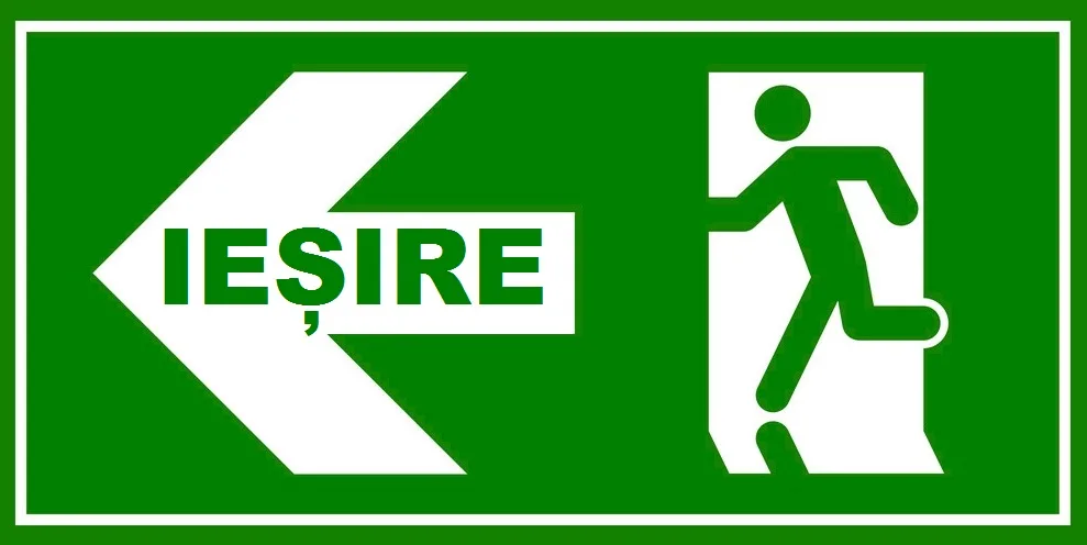 Placuta iesire cu sageata in stanga