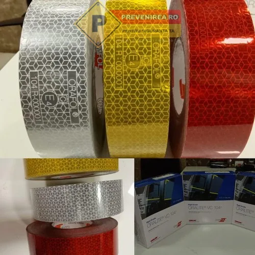 Bandă reflectorizantă albă profesională pentru medii comerciale și industriale
