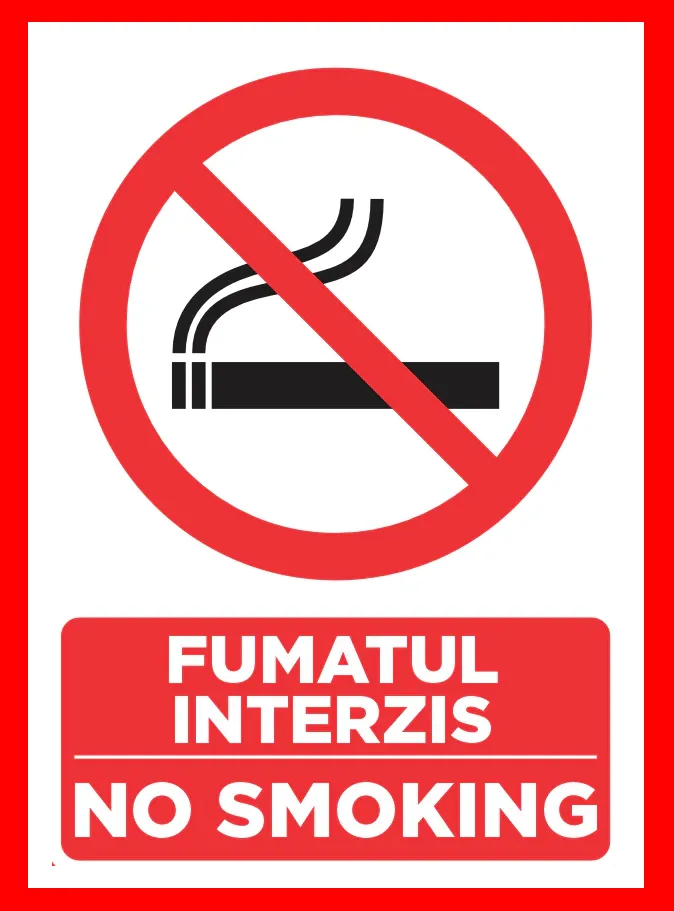 Placuta fumatul interzis no smoking