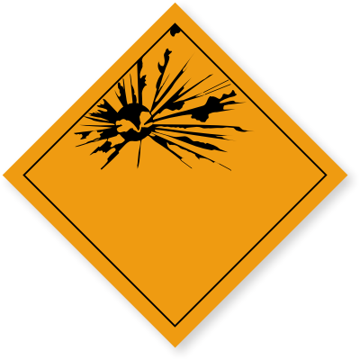 Etichetă Avertizare Exploziv - Pericol Explosive | Sticker Industrial