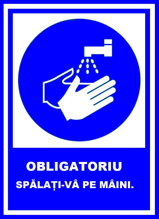 Placuta obligatoriu spalati-va pe maini