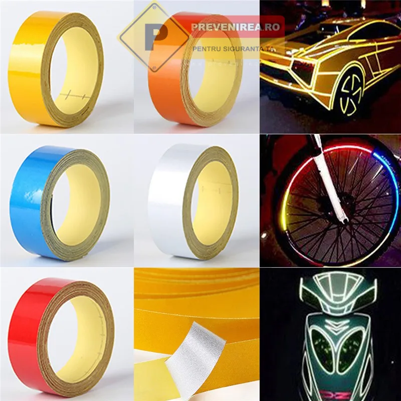 Bandă reflectorizantă albă profesională pentru medii comerciale și industriale