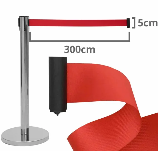 Stalp cu banda retractabila