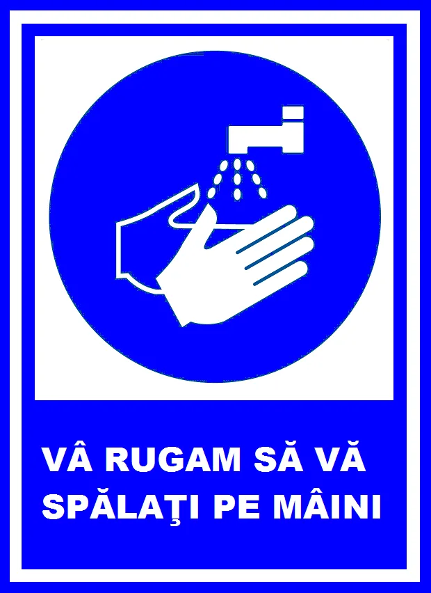 Placuta va rugam sa va spalati pe maini