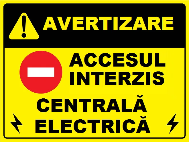 Placuta pentru accesul interzis centrala electrica