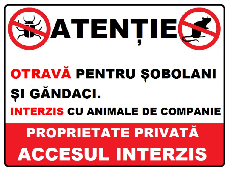 Placuta otrava pentru sobolani si gandaci interzis cu animale de companie