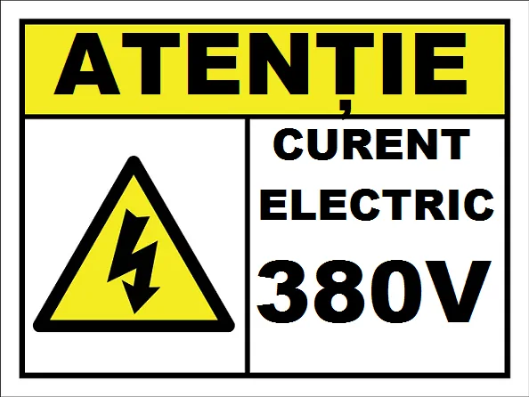 Placuta pentru curent electric 380V