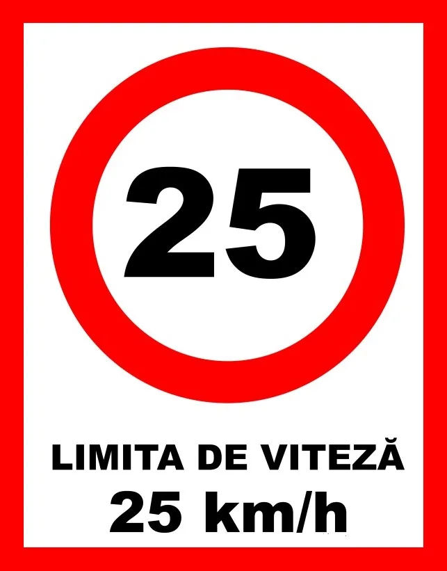 Placuta pentru limita de viteza 25 km la ora